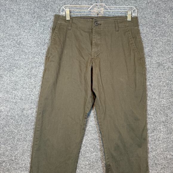 Lee Pants Mens 30x29 Green Extreme Comfort MVP Relaxed Fit Chinos Stretch - Picture 4 of 12